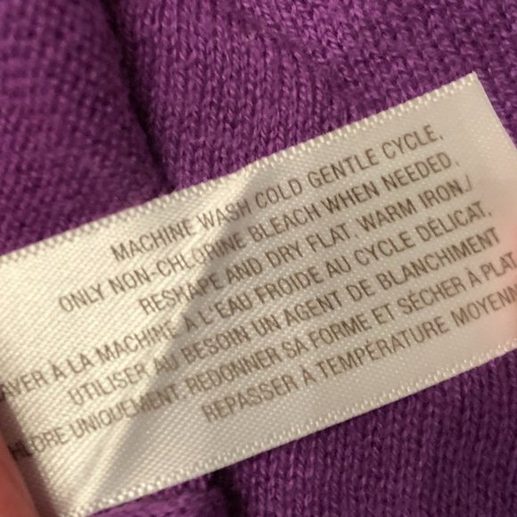 "Old Navy" sweater, purple, high/low, EUC, M - Picture 13 of 14